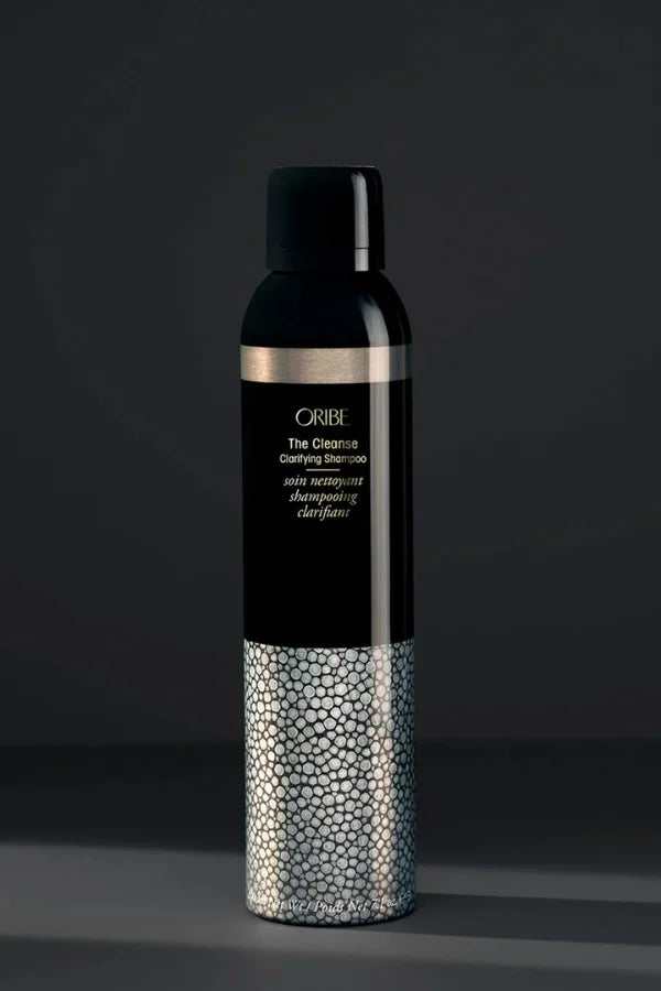 A standard 200 ml bottle of Oribe The Cleanse Clarifying Shampoo