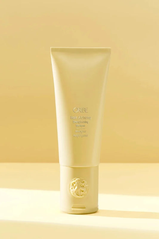 A standard 150 ml bottle of Hair Alchemy Strengthening Masque