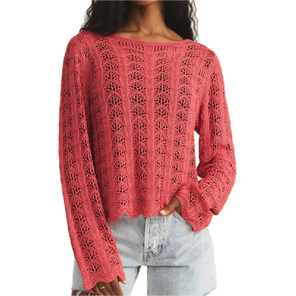 Z Supply Azura Crochet Top - Persimmon PRE-ORDER ARRIVING SOON!