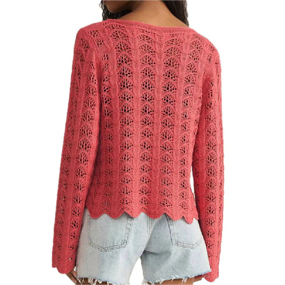 Z Supply Azura Crochet Top - Persimmon PRE-ORDER ARRIVING SOON!