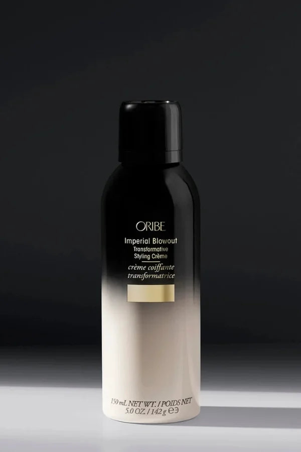 A standard 150 ml bottle of Oribe Imperial Blowout Transformative Styling Crème