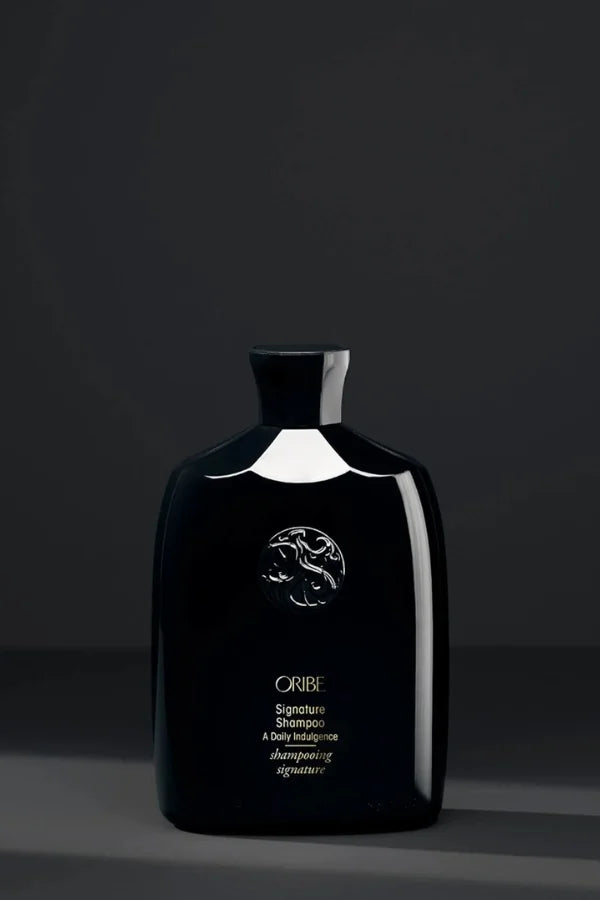 A standard 250 ml bottle of Oribe Signature Shampoo