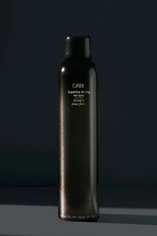 A 300 ml sized product of Oribe Superfine Strong Hairspray