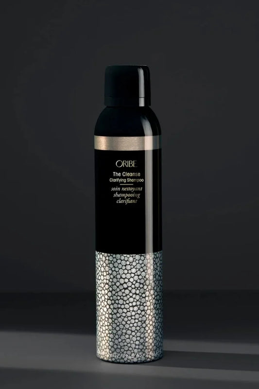 A standard 200 ml bottle of Oribe The Cleanse Clarifying Shampoo