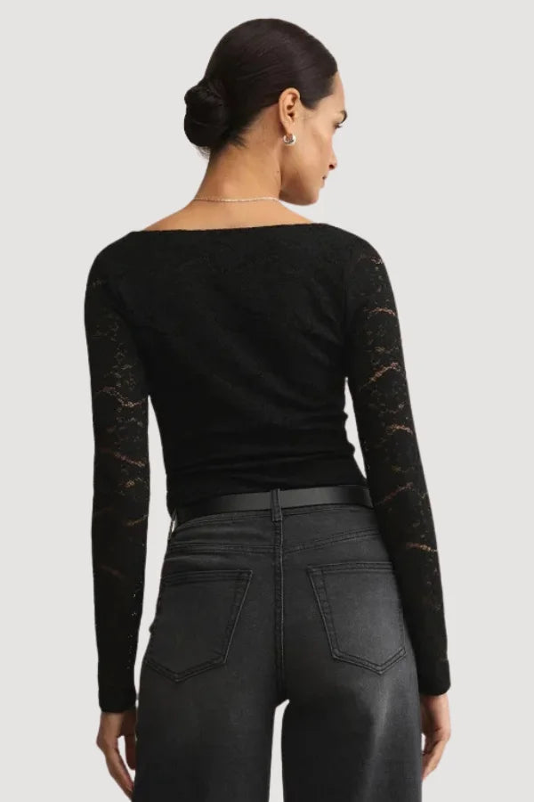 Z Supply Black Lace Bodysuit